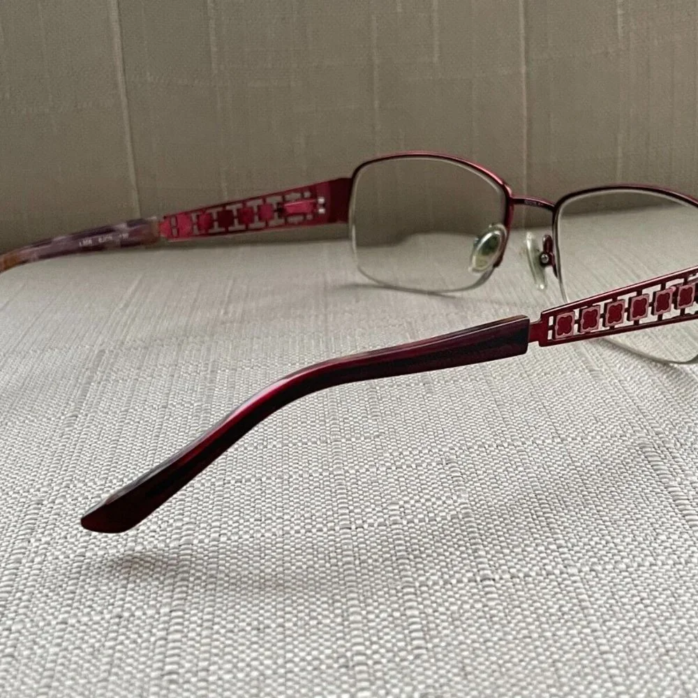 Liz Claiborne Women Glasses Frame Red Tone Eyeglasses L306 130 52[]16 Frame